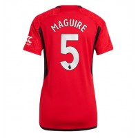 Camisa de Futebol Manchester United Harry Maguire #5 Equipamento Principal Mulheres 2023-24 Manga Curta